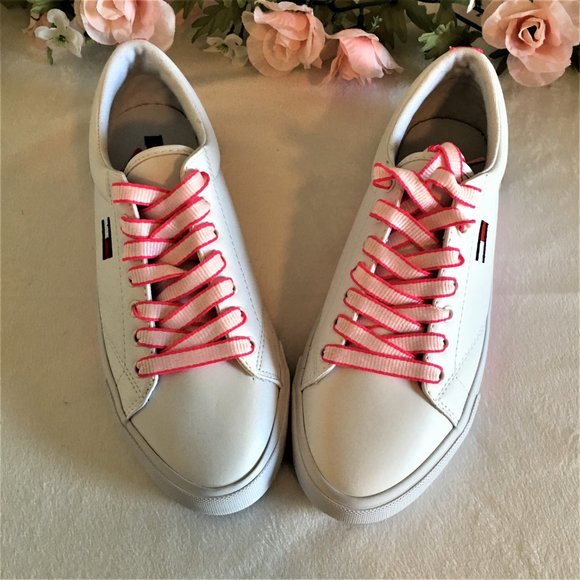 Tommy Hilfiger White & Hot Pink Sneakers - NWOT - Picture 6 of 7